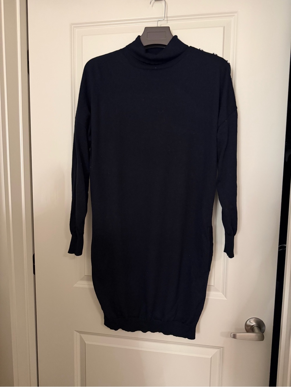 Ag Adriano Goldschmied Black Turtleneck Sweater Dress
